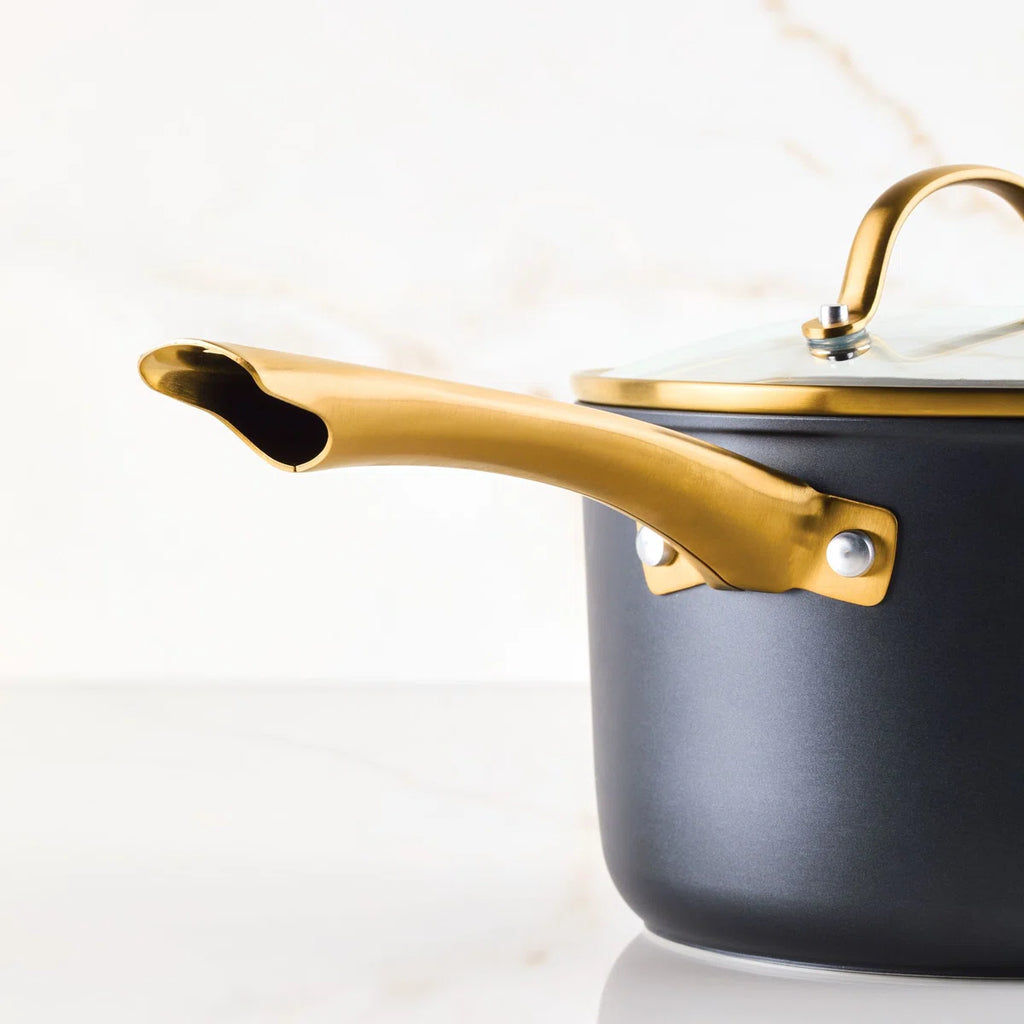 Farberware Forged Induction Ceramic Nonstick Cookware Set, 12 Piece, Black