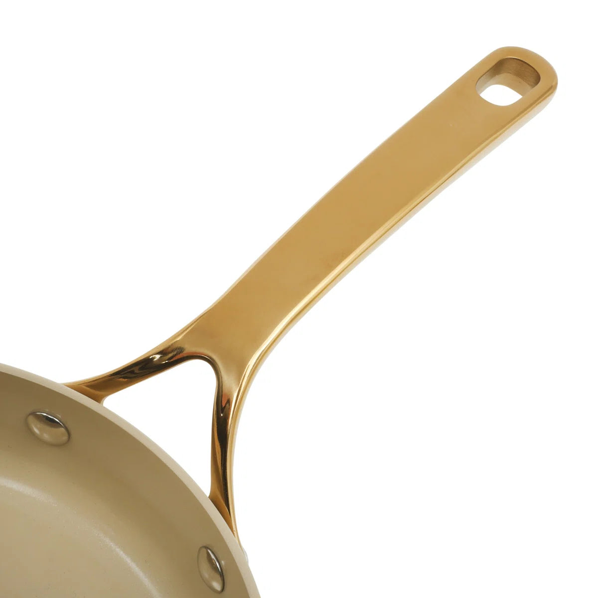 Bloomhouse 8 Piece Pots and Pans Heavy Duty Aluminum Premium PFA Free Ceramic Nonstick Dutch Oven Pot with Lid - with Gold Handle