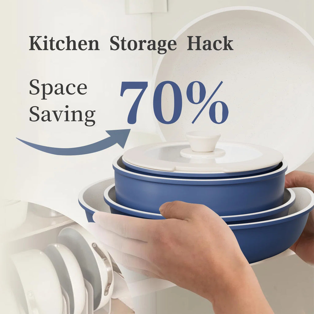 12 - Piece Detachable Handle Nonstick Cookware Sets