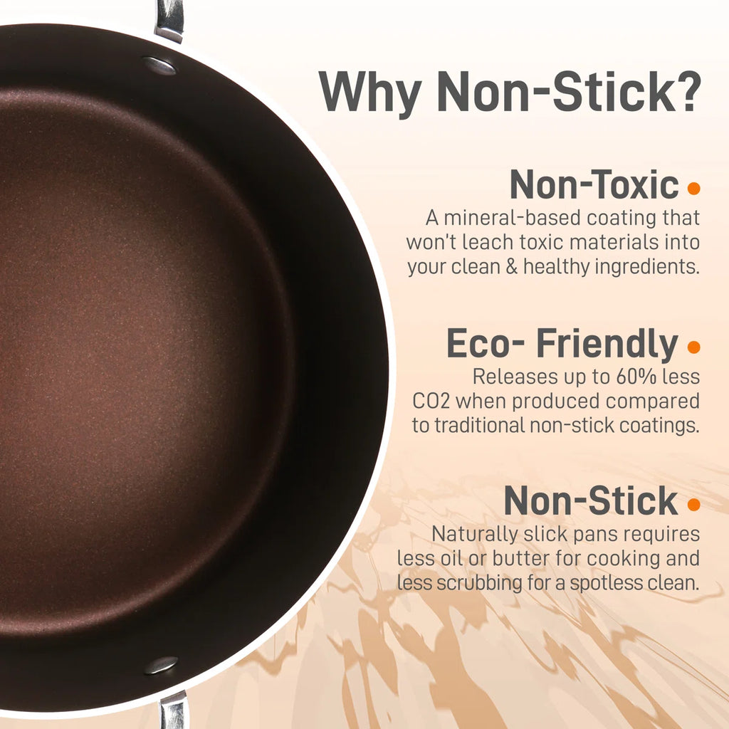 NutriChef 5 Quarts Non-Stick Aluminum Pot Set