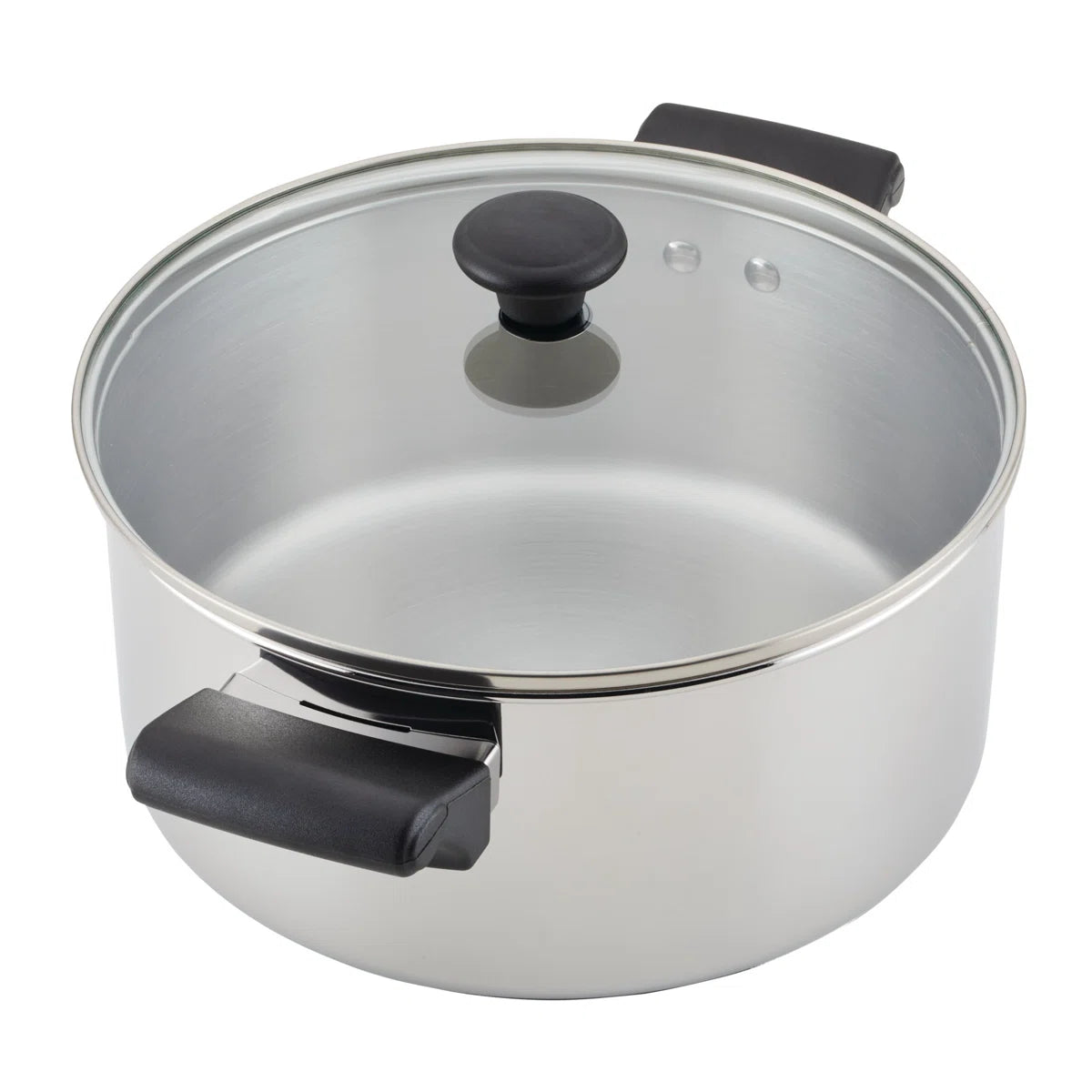 Farberware Classic Traditions Stainless Steel Pots And Ceramic Nonstick Pans Set, 12 Piece, Silver