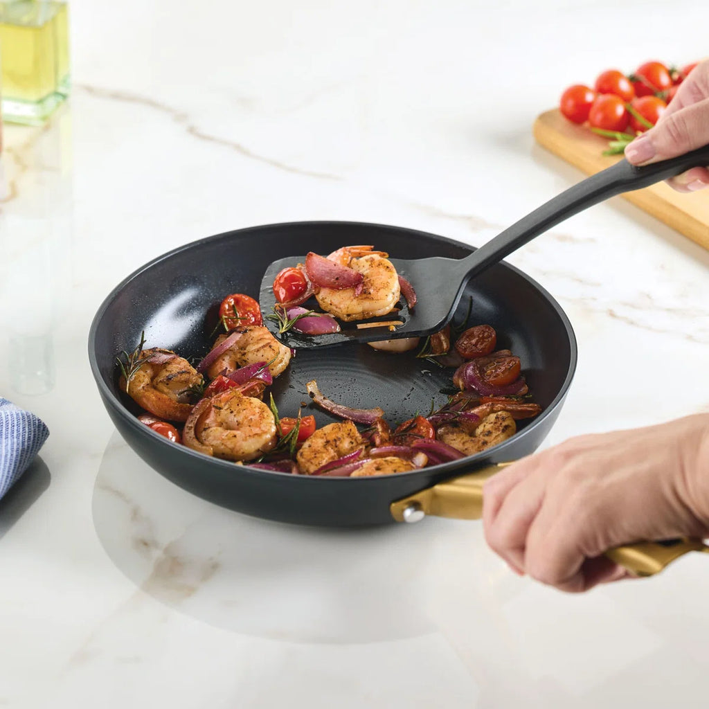 Farberware Forged Induction Ceramic Nonstick Cookware Set, 12 Piece, Black