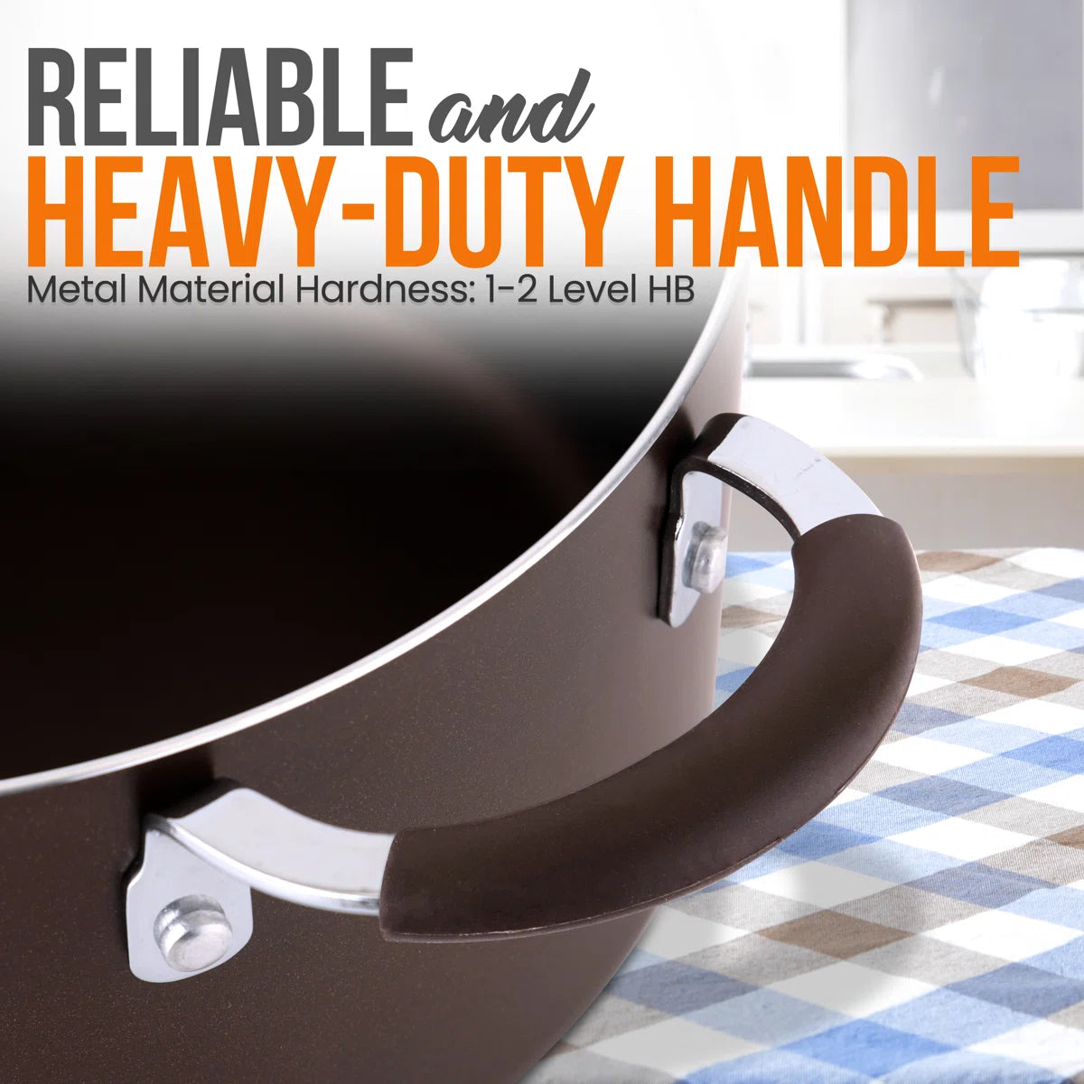 NutriChef 5 Quarts Non-Stick Aluminum Pot Set