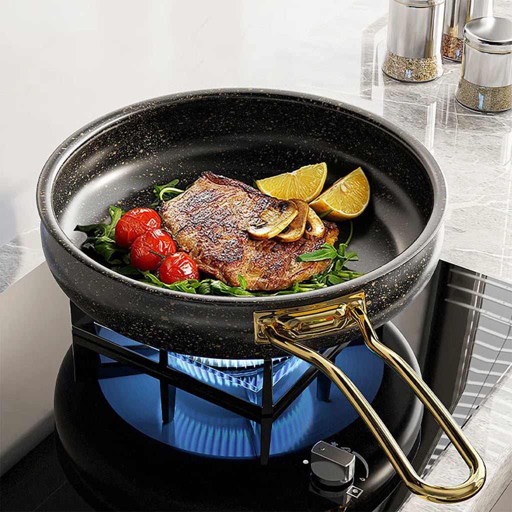CAANNASWEIS 9 Pieces Aluminum Ninstick Cookware Sets Kitchen Pots and Pans Set