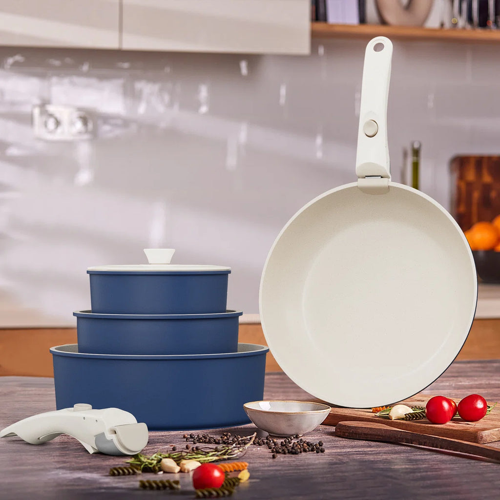 12 - Piece Detachable Handle Nonstick Cookware Sets